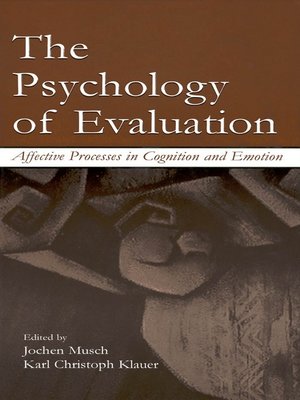 cover image of The Psychology of Evaluation